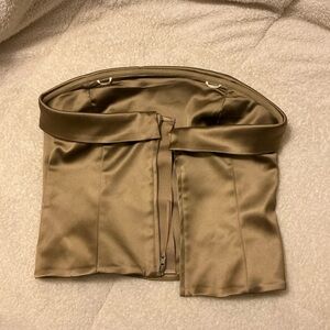 Aritzia Gold Satin Corset